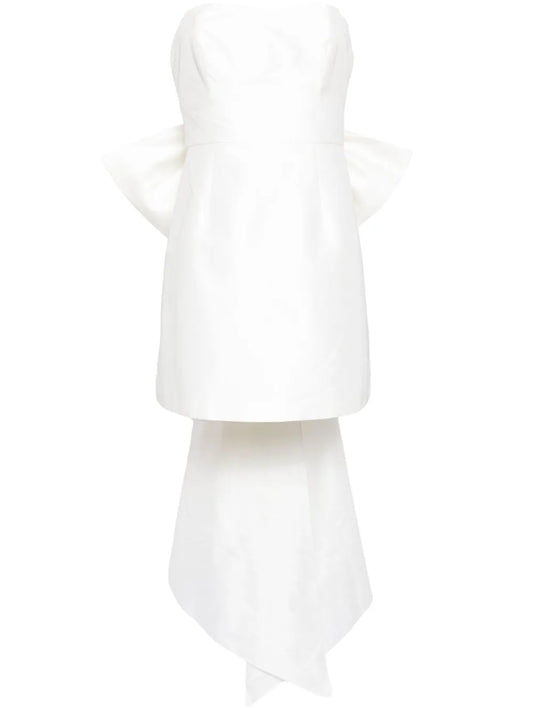 Sachin Babi Kaia Bow Detail Minidress — White/ Ivory — Size XS — Front View