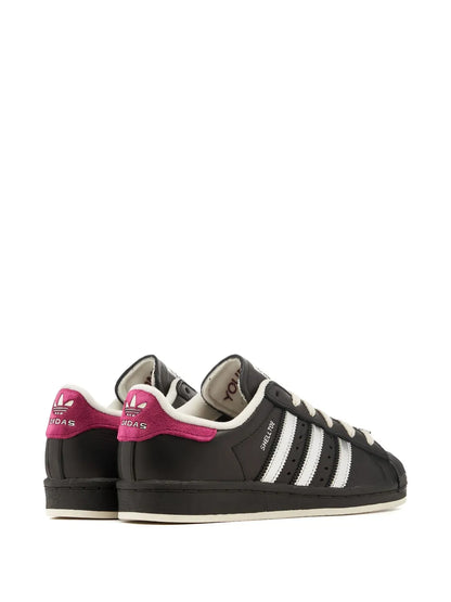 adidas X Teenage Mutant Ninja Turtles Superstar Shelltoe Shredder Sneakers — Black/Silver-Tone/Off-White — Size US M 9 - US W 10.5 — Back View