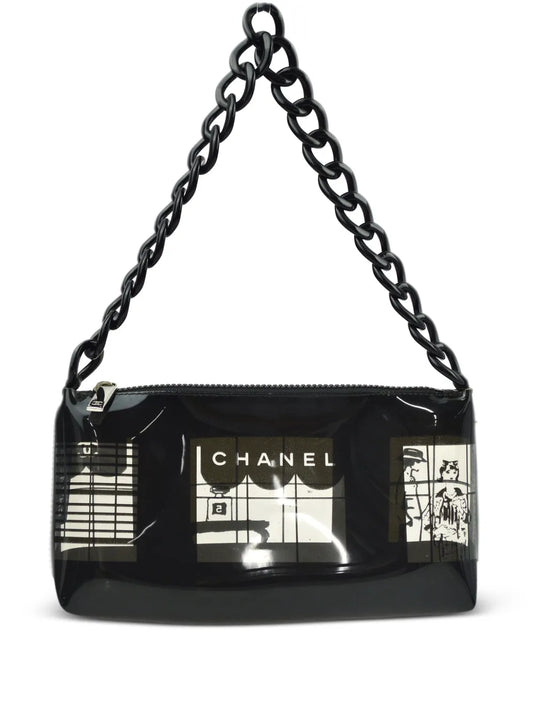 Chanel Pre Owned 2003 Window Print Shoulder Bag — Same as shown — Size One Size — Front View