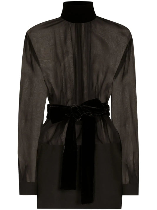 Dolce Gabbana Crepe Dress — Black — Size XS — Front View