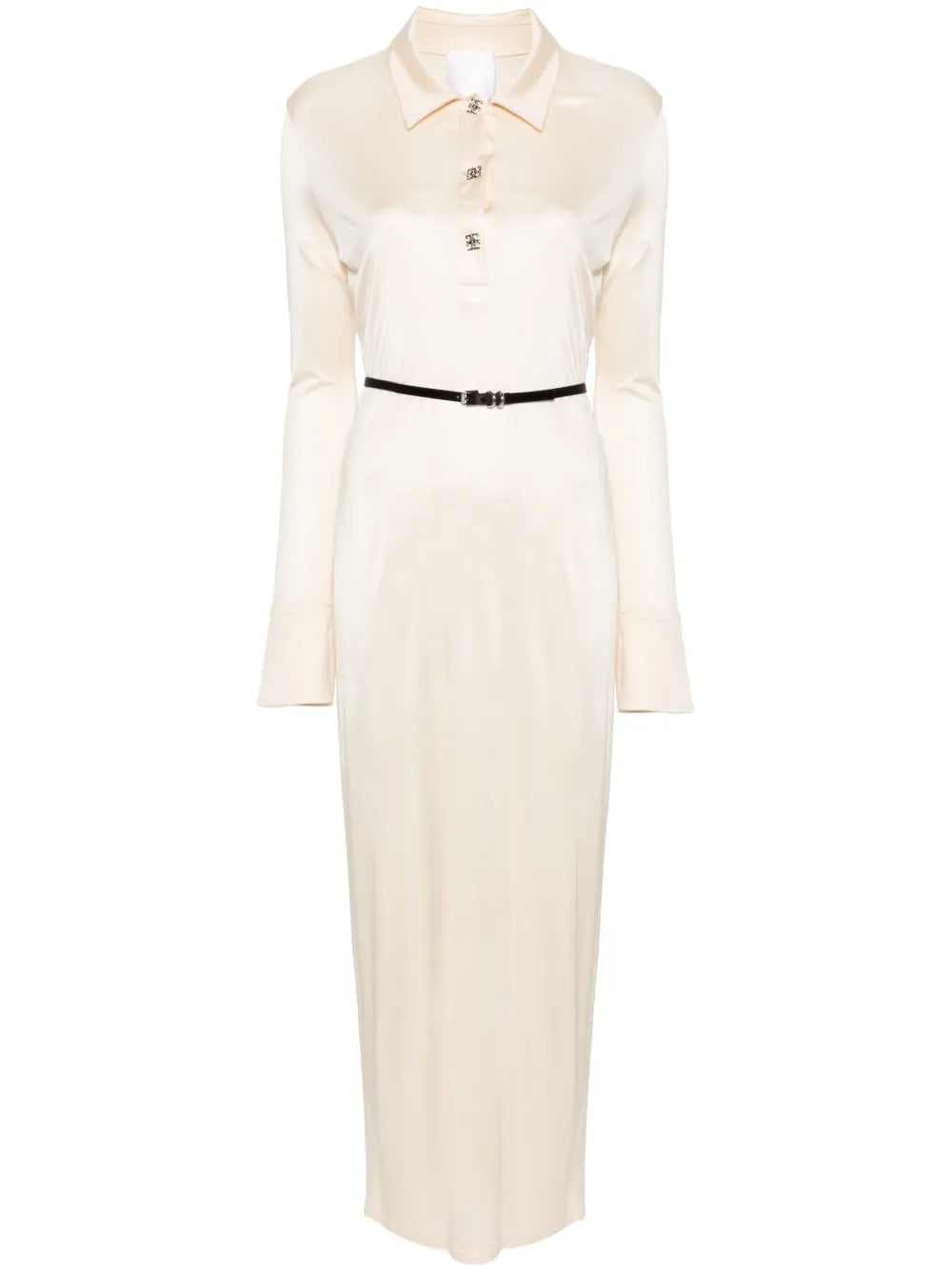 Givenchy 4G Motif Maxi Dress — Beige — Size XS — Front View