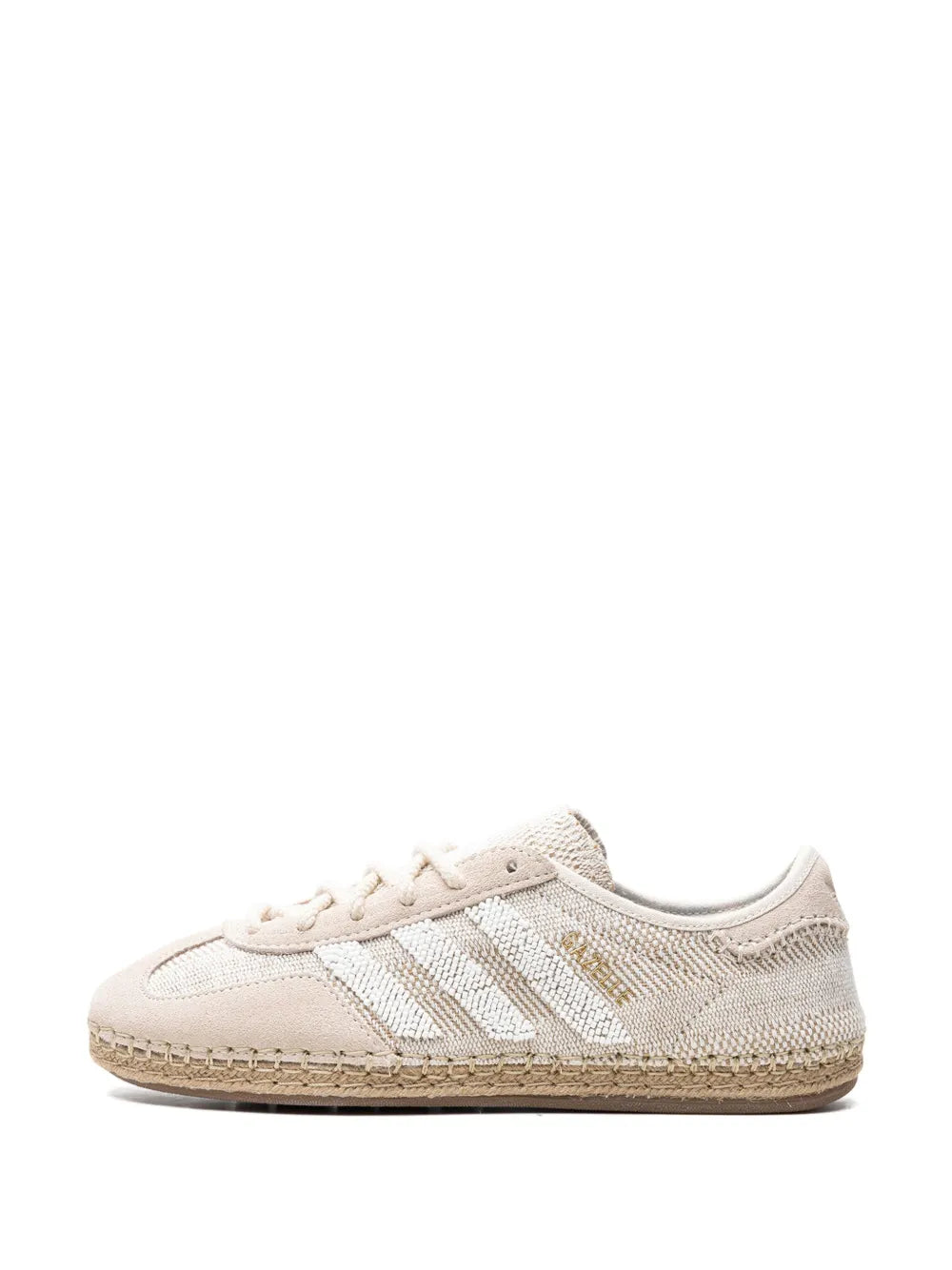 adidas X Clot Gazelle Sneakers — Ivory White/Light Beige — Size US M 10 - US W 11.5 — Detail View