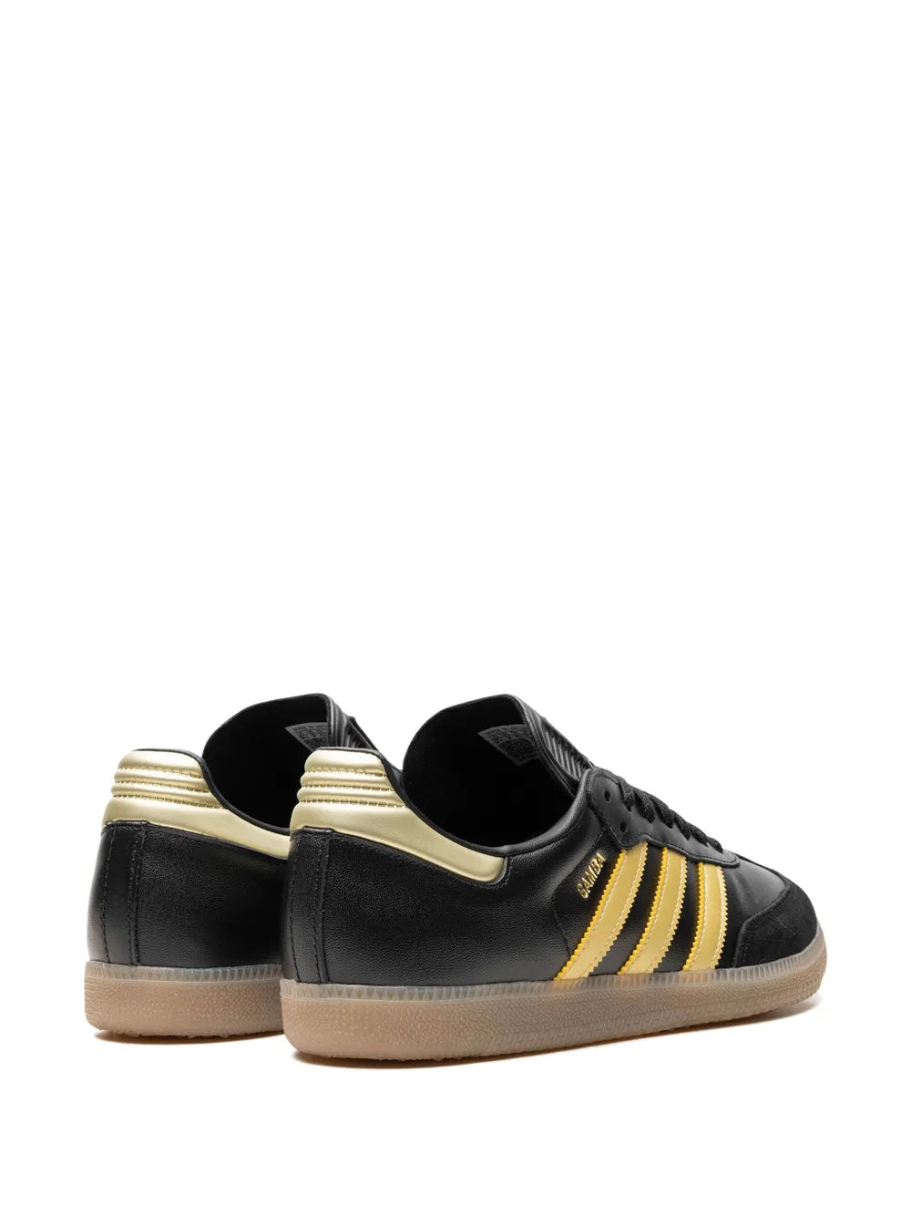 adidas X Lionel Messi Samba Black/Gold Sneakers — Black/Gold-Tone — Size US M 6 - US W 7.5 — Back View
