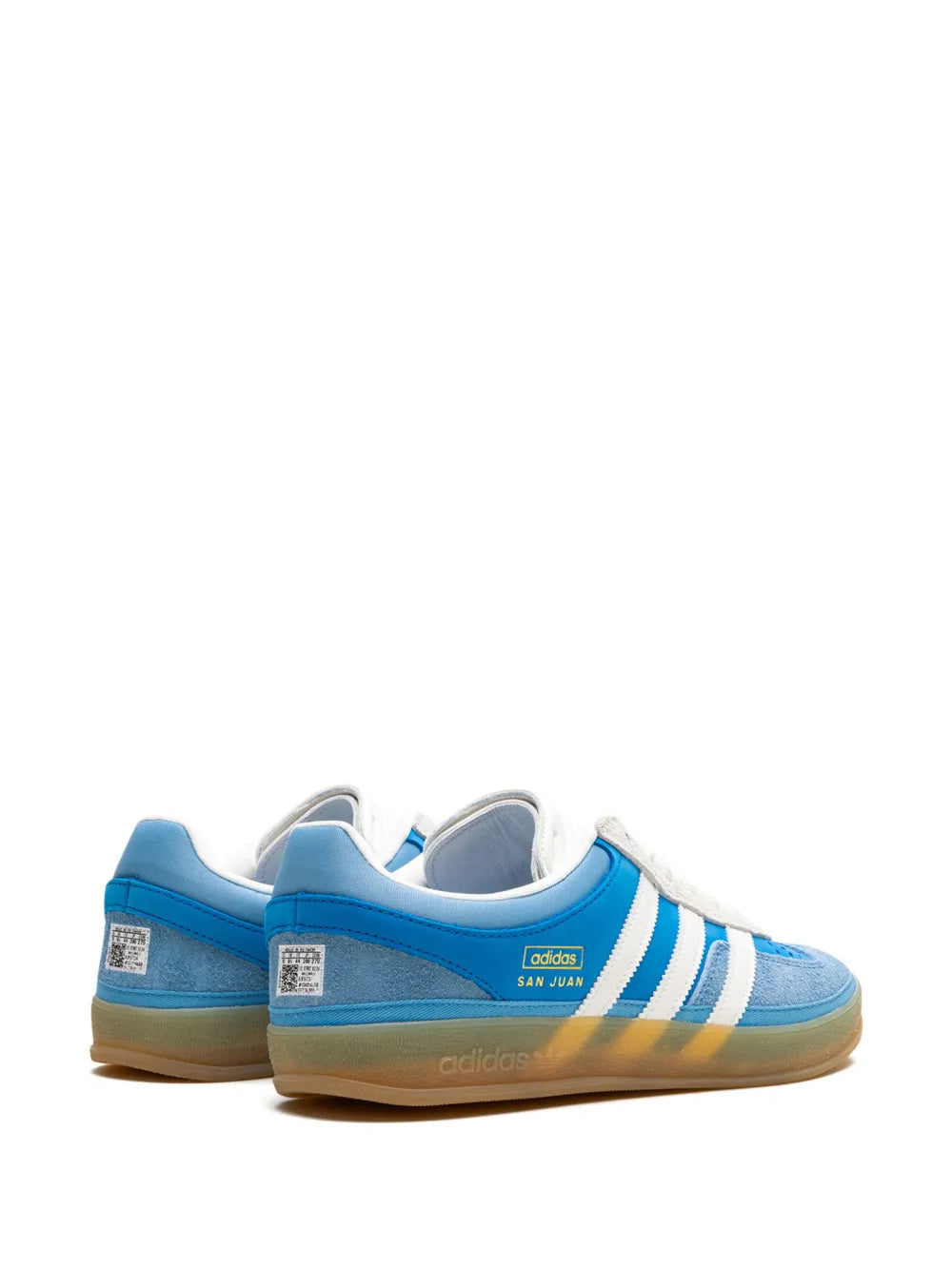 adidas X Bad Bunny Gazelle Indoor San Juan Sneakers — Blue — Size US M 8 - US W 9.5 — Back View