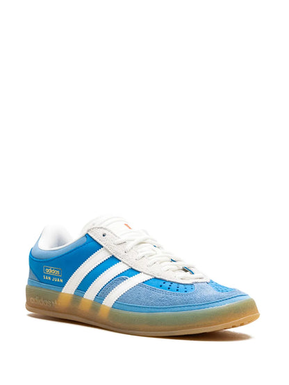 adidas X Bad Bunny Gazelle Indoor San Juan Sneakers — Blue — Size US M 8 - US W 9.5 — Side View