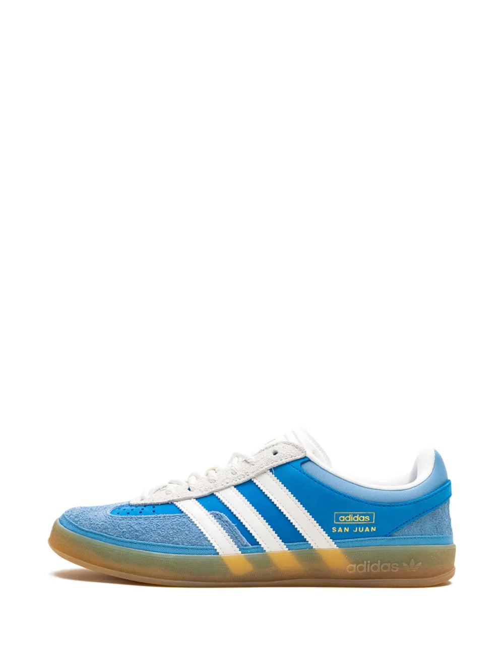 adidas X Bad Bunny Gazelle Indoor San Juan Sneakers — Blue — Size US M 8 - US W 9.5 — Detail View