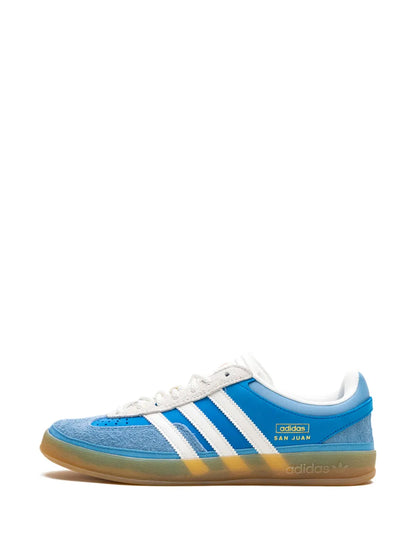 adidas X Bad Bunny Gazelle Indoor San Juan Sneakers — Blue — Size US M 8 - US W 9.5 — Detail View
