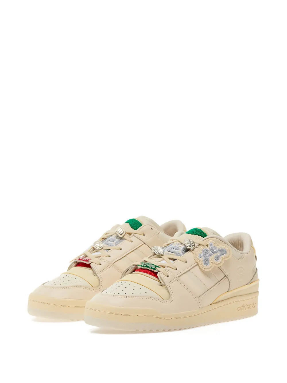 adidas X Footshop Forum Low Sneakers — Beige — Size US M 4 - US W 5.5 — Side View