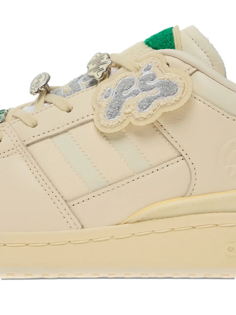 adidas X Footshop Forum Low Sneakers — Beige — Size US M 4 - US W 5.5 — Top View