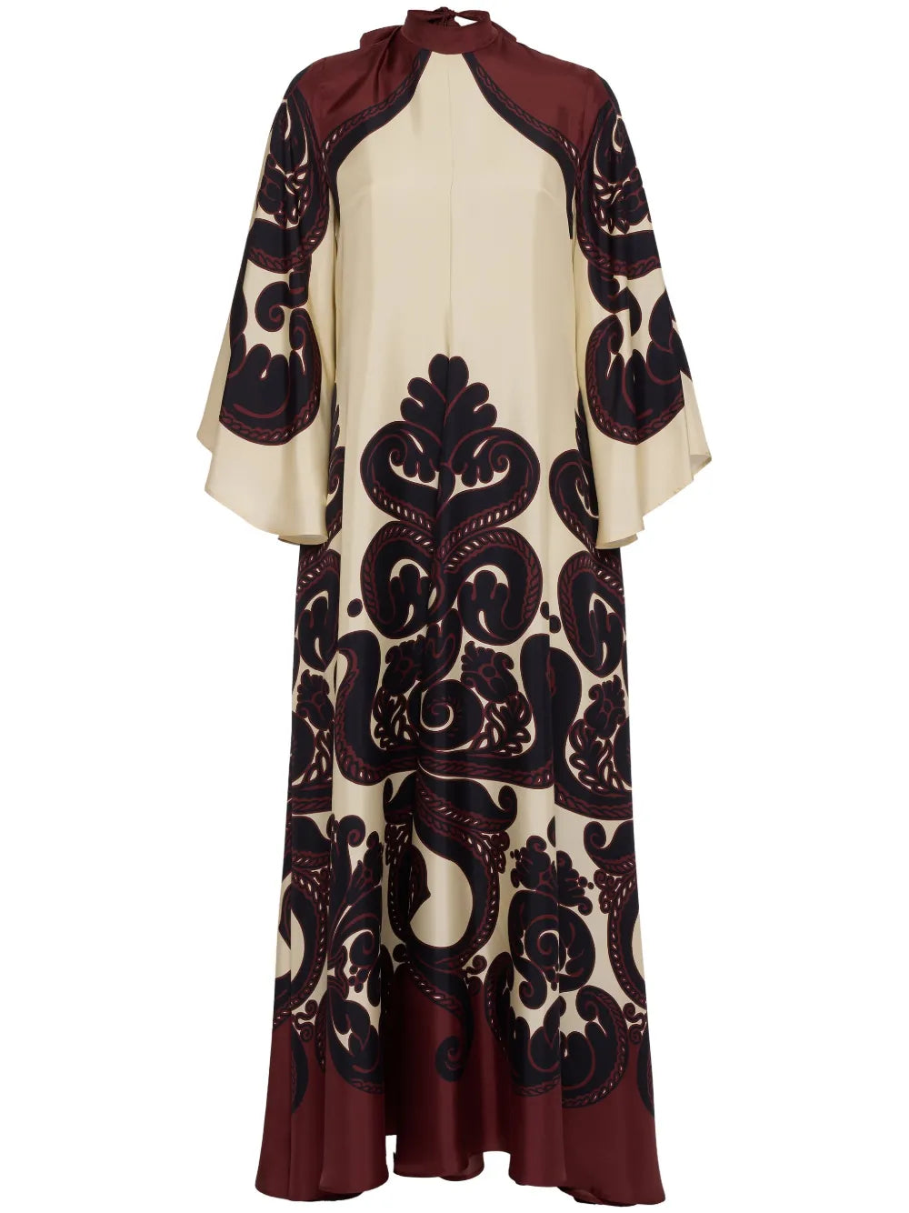 La Doublej Magnifico Dress — Beige/ Red — Size XS — Front View