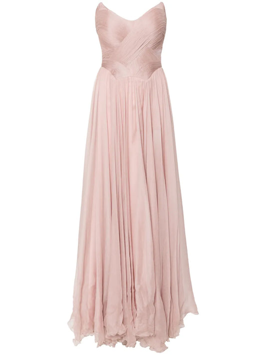 Iris Serban Perl Gown — Pink — Size XS — Front View