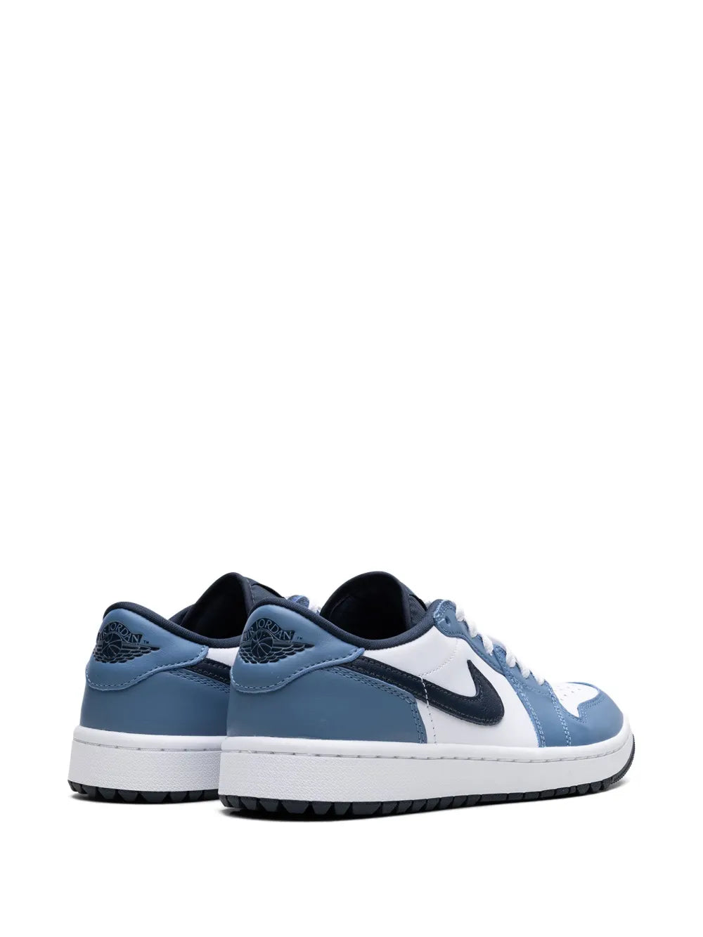 Air Jordan 1 Low Golf Aegean Storm Sneakers — Blue/White — Size US M 9.5 - US W 11 — Back View