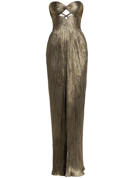 Maria Lucia Hohan Stephanie Gown — Brown — Size XS — Front View