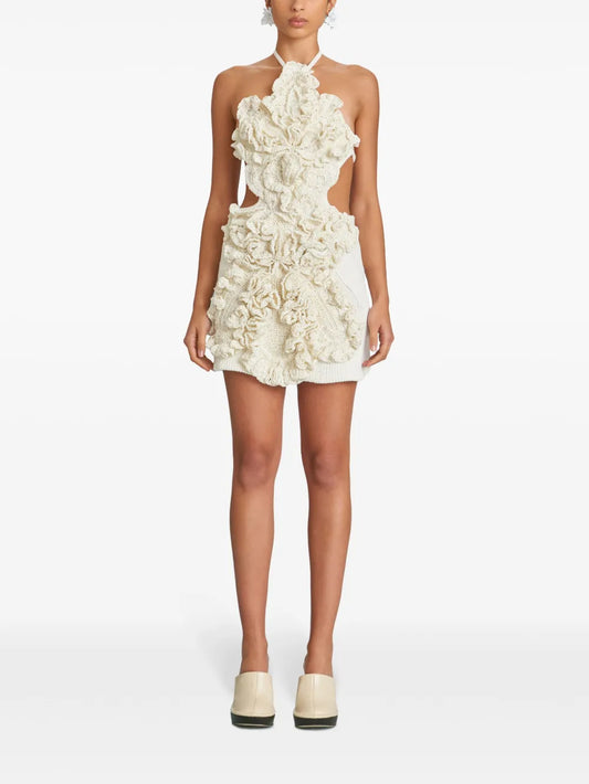 Cult Gaia Elisse Mini Dress — White — Size XS — Front View