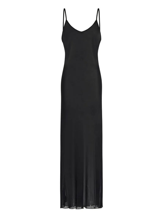 Roberto Cavalli Sleeveless Maxi Dress — Black — Size XS — Front View