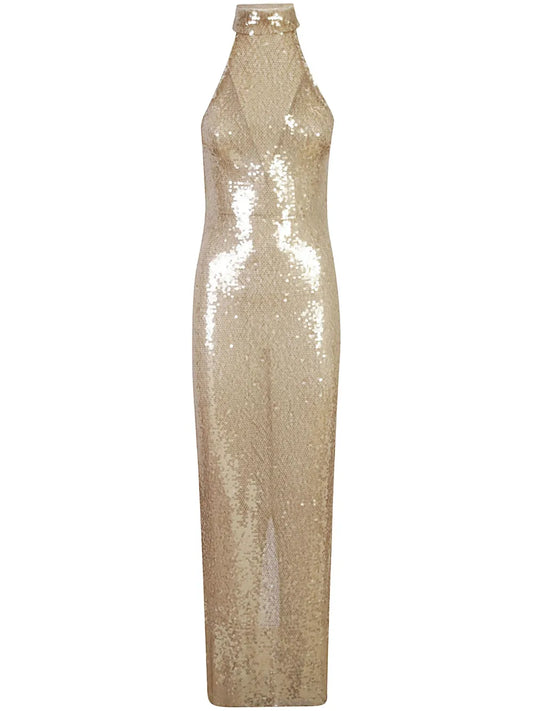 The New Arrivals Ilkyaz Ozel Mariacarla Midi Dress — Beige — Size XS — Front View