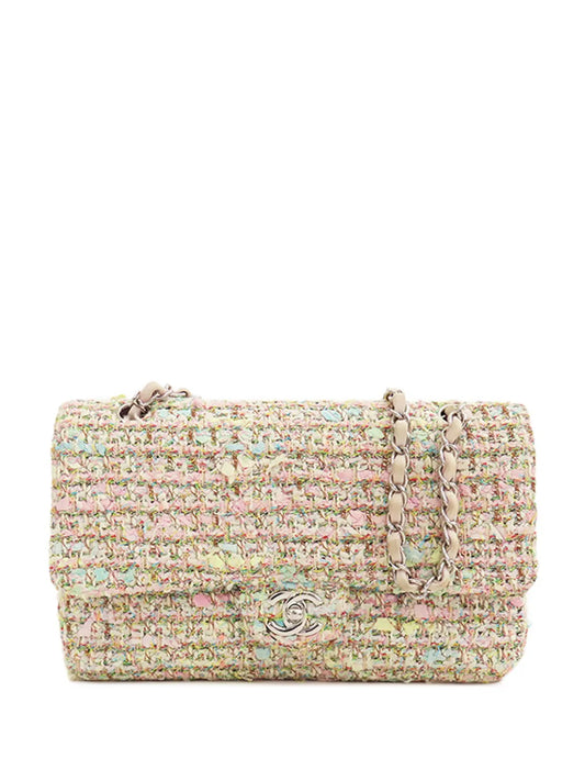 Chanel Pre Owned 2004 2005 Medium Classic Tweed Double Flap Shoulder Bag — Same as shown — Size One Size — Front View