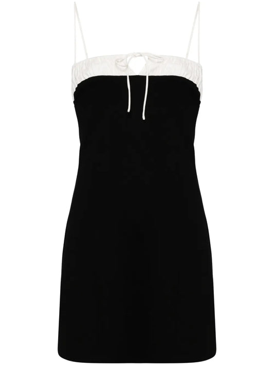 Reformation Sadie Dress — Black/ White/ Red — Size S — Front View