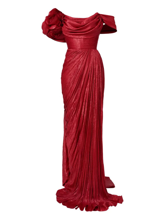 Iris Serban Zara Gown — Red — Size XS — Front View