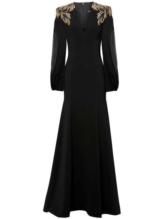 Jenny Packham Mercury Dress — Black — Size S — Front View