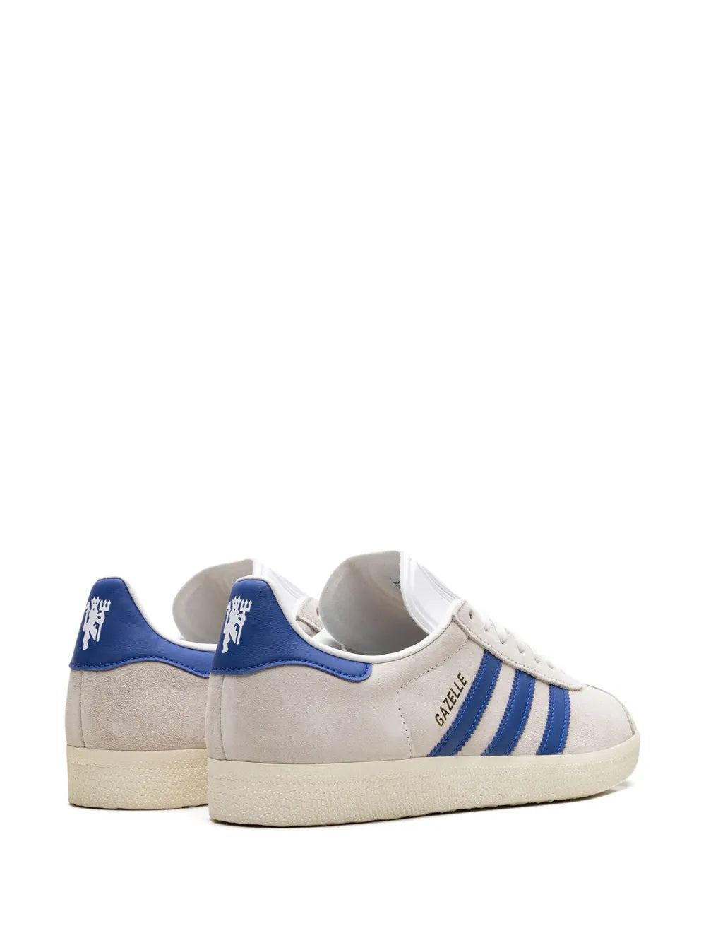 adidas X Manchester United Gazelle Sneakers — Light Beige — Size US M 6 - US W 7.5 — Back View
