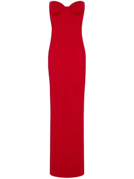 The New Arrivals Ilkyaz Ozel Rochelle Dress — Red — Size XS — Front View