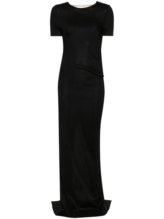 Tom Ford Open Back Gown — Black — Size XS — Front View