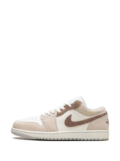 Air Jordan 1 Low Light Brown Sneakers — Beige — Size US M 10.5 - US W 12 — Detail View