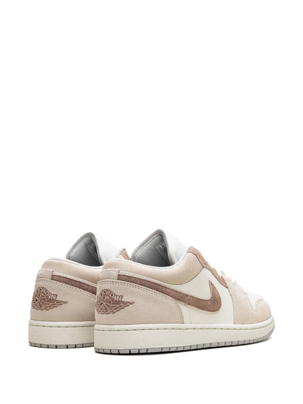 Air Jordan 1 Low Light Brown Sneakers — Beige — Size US M 10.5 - US W 12 — Back View