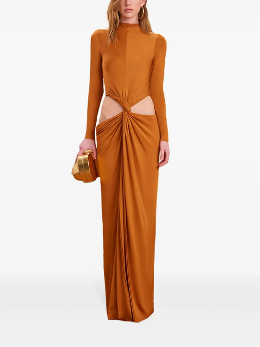 Cult Gaia Keri Dress — Orange — Size S — Front View