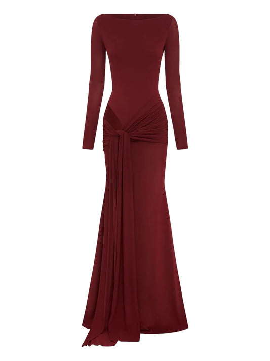 Alex Perry Draped Dress — Red — Size XS — Front View