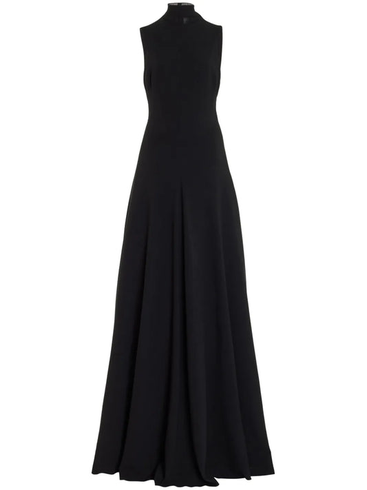 Brandon Maxwell Aurora Maxi Dress — Black — Size XS — Front View