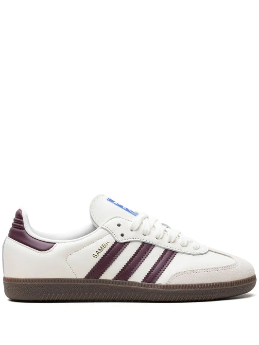adidas X Emmi Samba Og Off-White/Maroon Sneakers — Off-White/Maroon — Size US M 4 - US W 5.5 — Front View