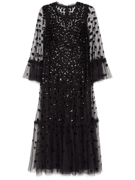 Needle Thread Glisten Maxi Dress — Black — Size XS — Front View