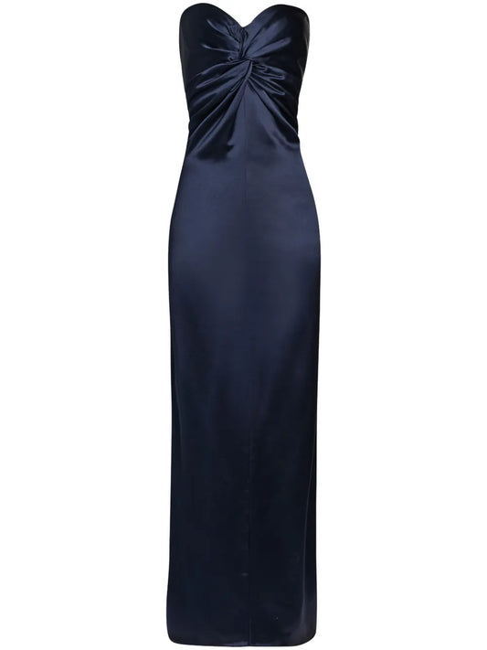 Retrofete Olivine Dress — Blue/ Navy — Size XS — Front View