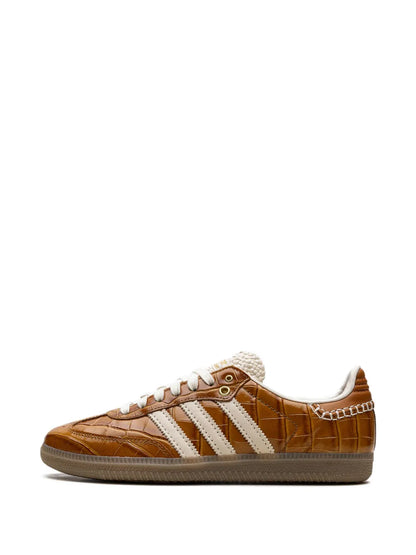adidas X Wales Bonner Samba Og Brown Croc Sneakers — Caramel Brown — Size US M 9 - US W 10.5 — Detail View