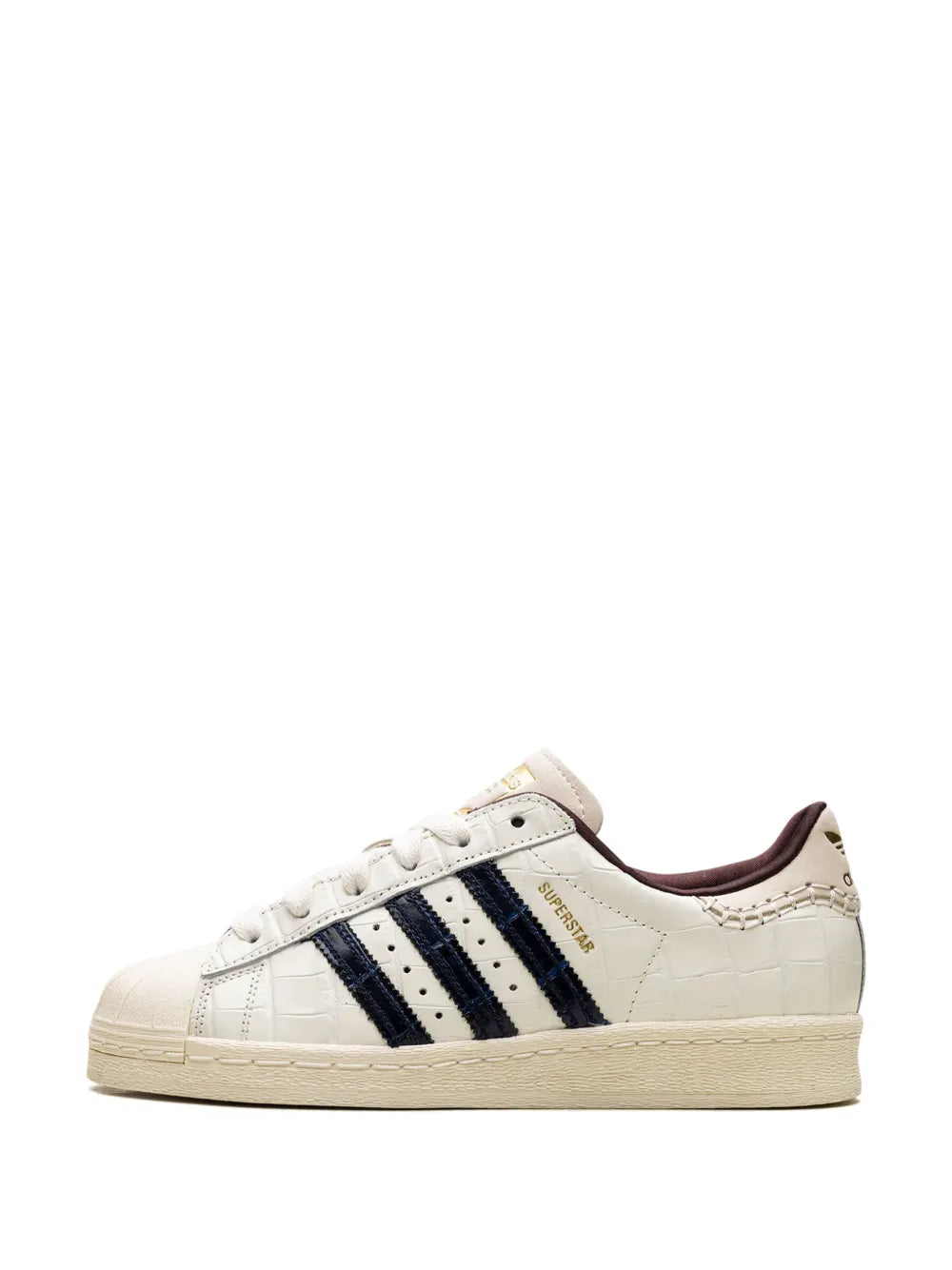 adidas X Wales Bonner Superstar White Croc Sneakers — White/Navy Blue — Size US M 8 - US W 9.5 — Detail View