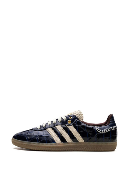 adidas X Wales Bonner Samba Og Navy Croc Sneakers — Navy Blue/White — Size US M 9 - US W 10.5 — Detail View