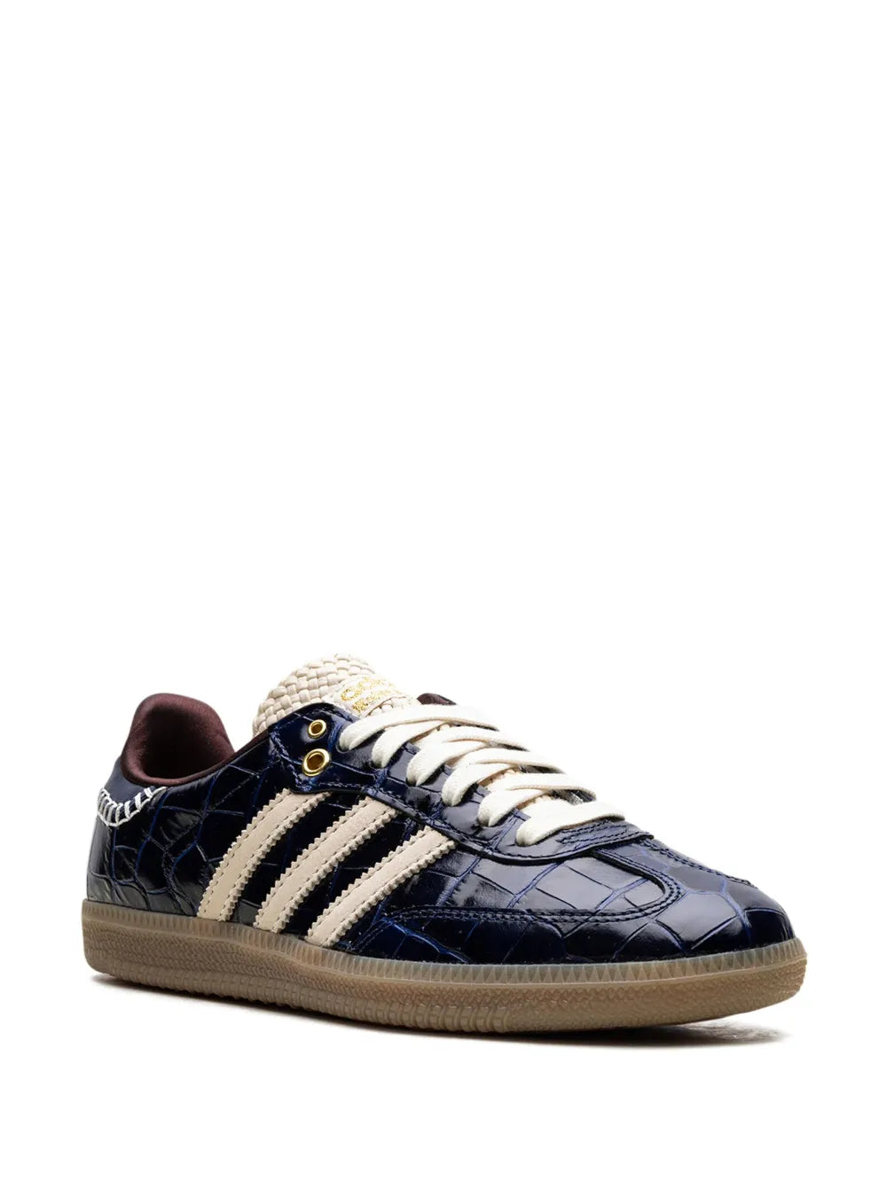 adidas X Wales Bonner Samba Og Navy Croc Sneakers — Navy Blue/White — Size US M 9 - US W 10.5 — Side View