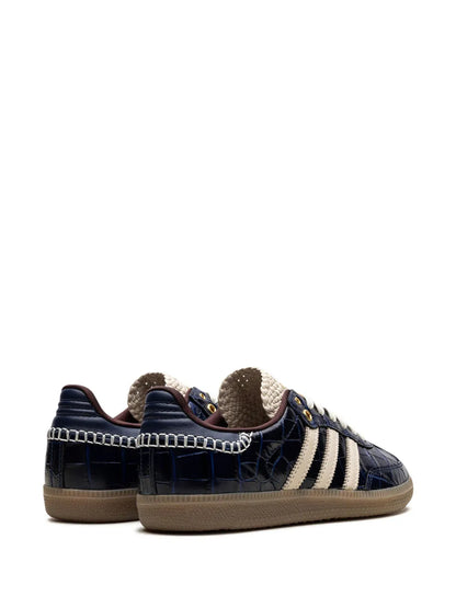adidas X Wales Bonner Samba Og Navy Croc Sneakers — Navy Blue/White — Size US M 9 - US W 10.5 — Back View