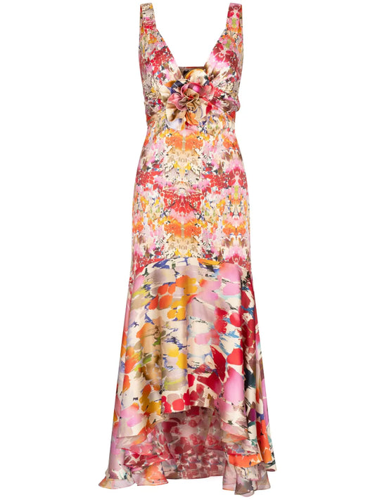 Silvia Tcherassi Saskya Midi Dress — Pink — Size XS — Front View
