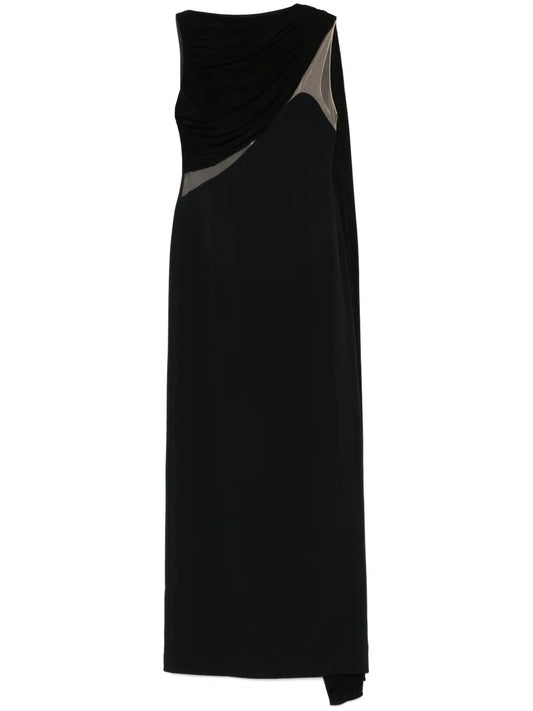 David Koma Draped Gown — Black — Size XS — Front View