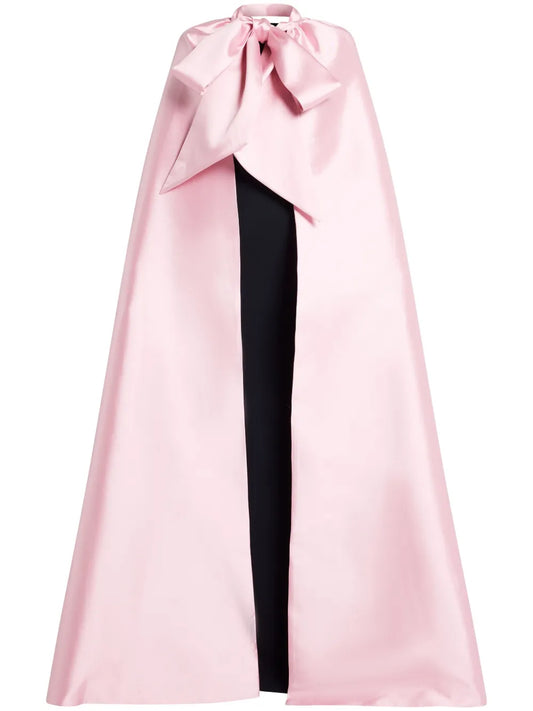 Greta Constantine Cape Gown — Tan/ Pink — Size XS — Front View