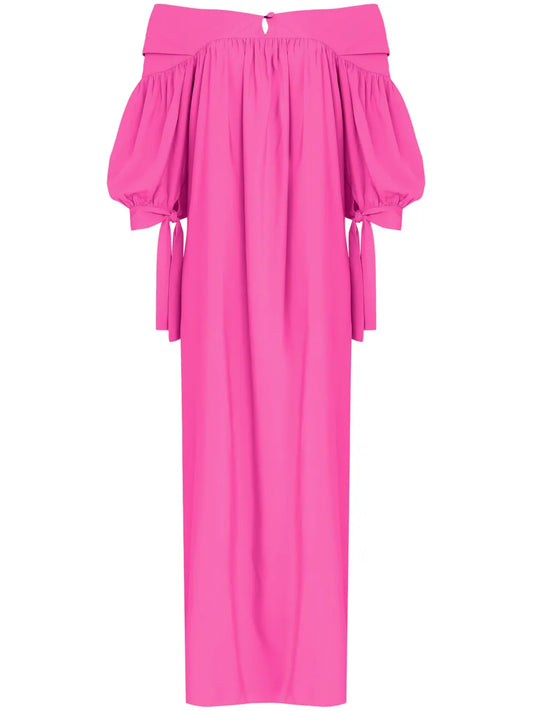 Amir Slama X Jade Picon Off Shoulder Maxi Dress — Pink — Size XS — Front View