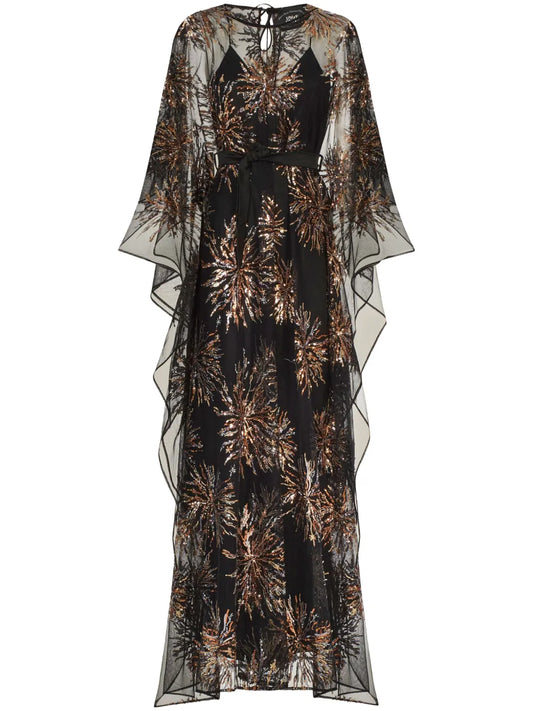 Taller Marmo Gran Soleil Maxi Dress — Black — Size S — Front View