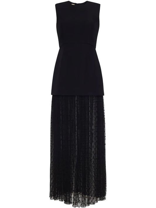 Adam Lippes Odette Maxi Dress — Black — Size XS — Front View
