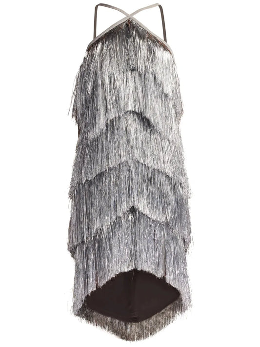 Tadashi Shoji Remedy Dress — Grey — Size S — Front View