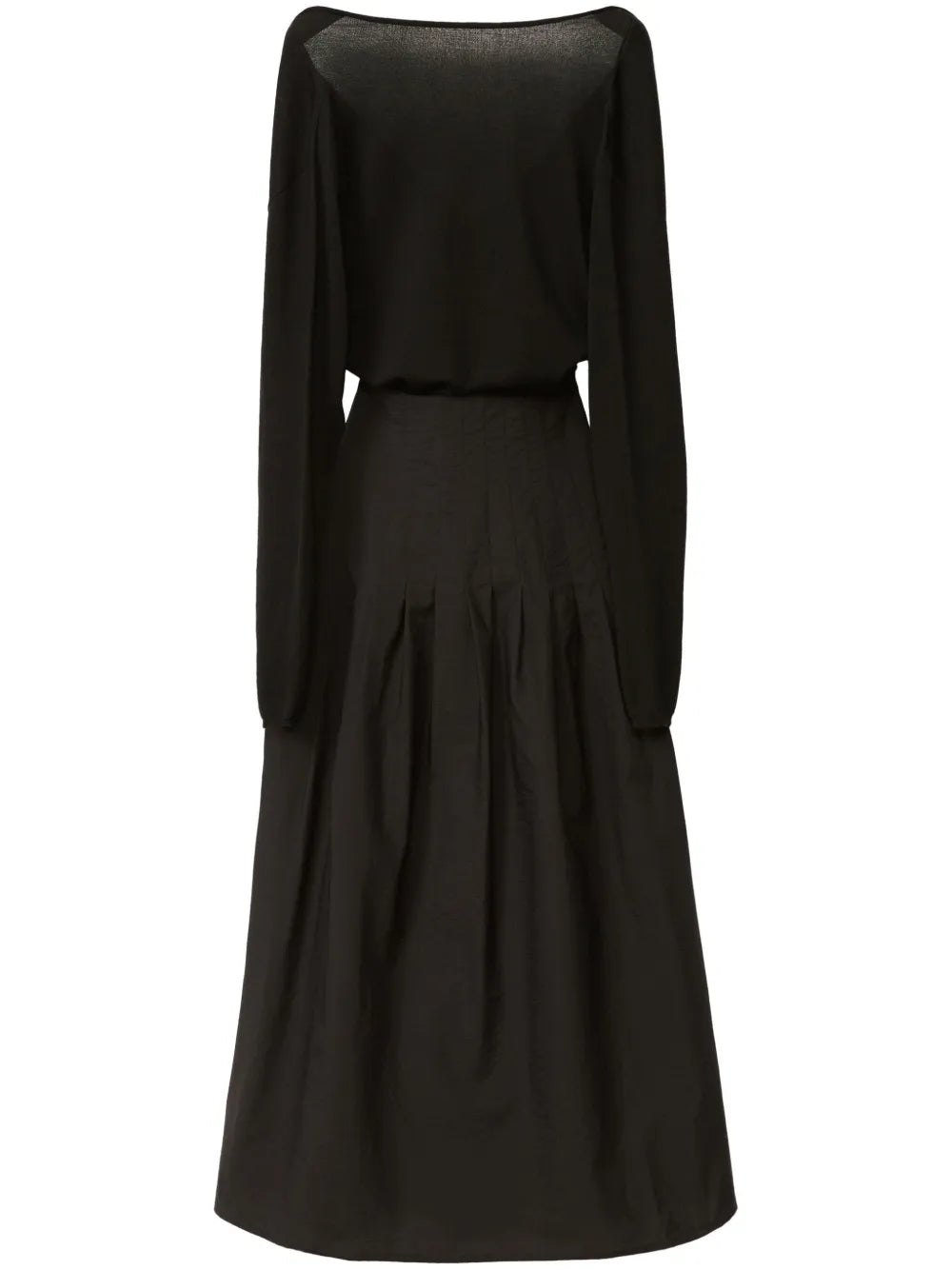 Fabiana Filippi Flared Dress — Black/ Red — Size XS — Front View