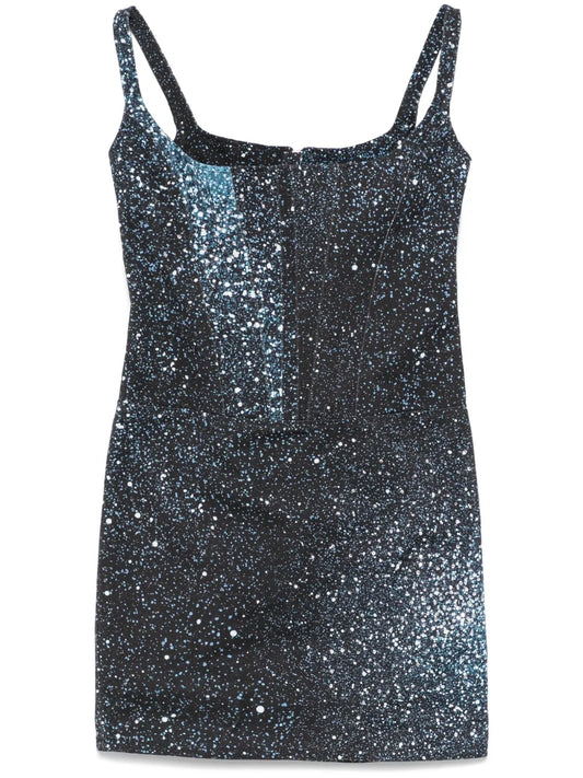 Giuseppe Di Morabito Constellation Print Mini Dress — Blue — Size S — Front View