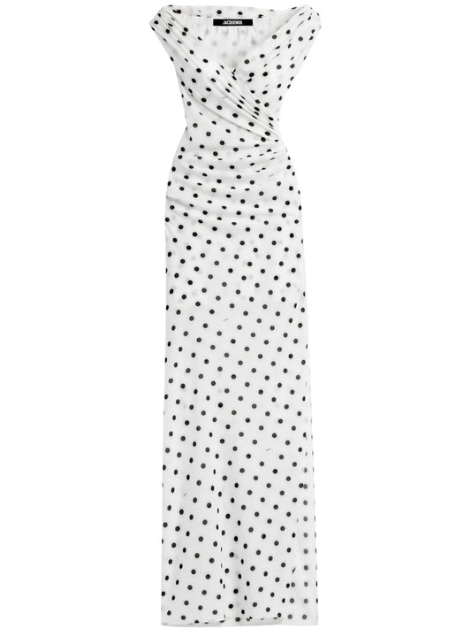 Jacquemus The Rita Long Dress — White — Size XS — Front View